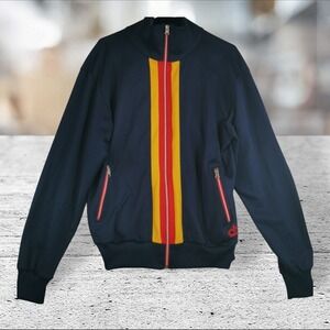 Ace Brand Vintage Jacket Y2K Full Zip With Pockets Men's Size L Blue,Yellow Red